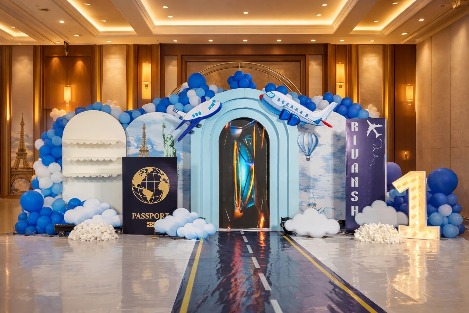 Colourful themed birthday party setup