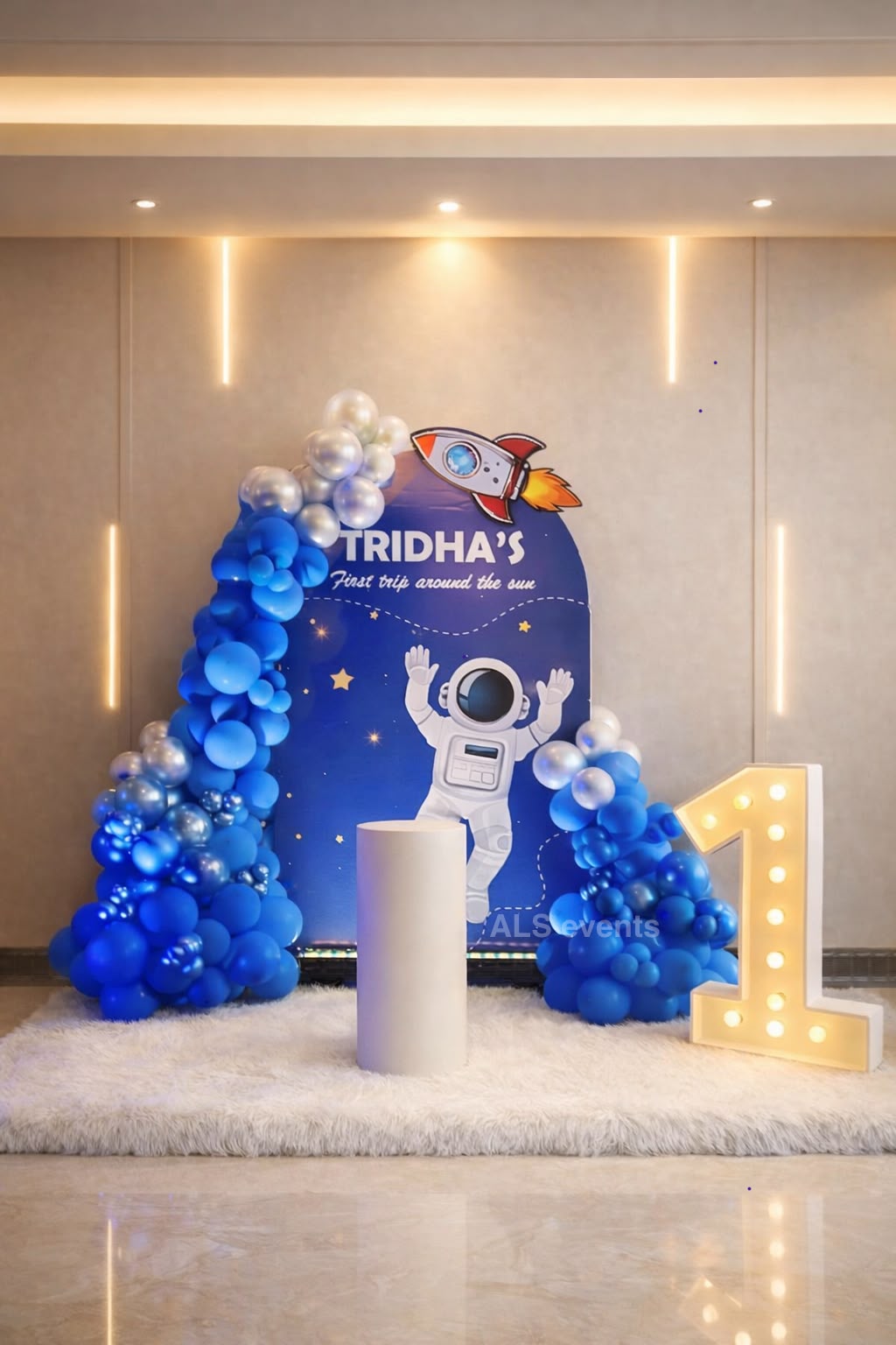 Colourful themed birthday party setup