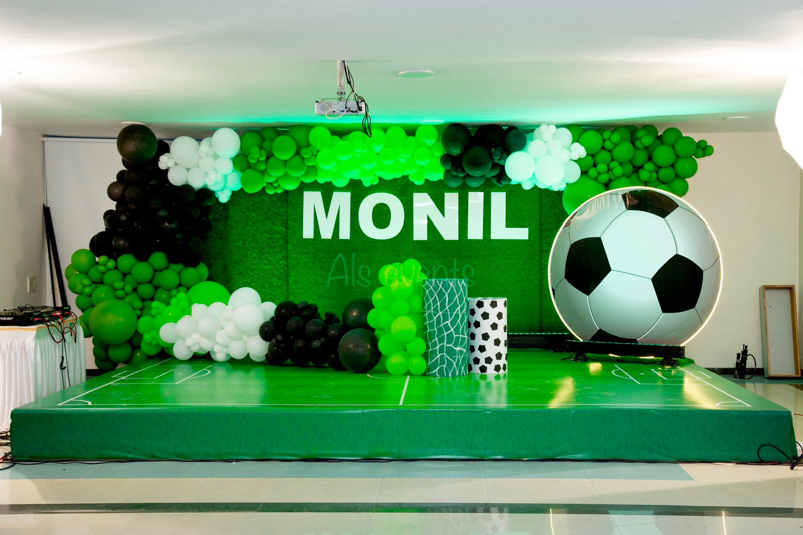 Colourful themed birthday party setup